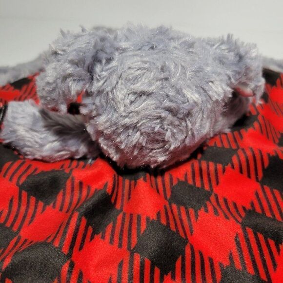 Baby Starters Baby Lovey Security Blanket Rattle Gray Dog Dream Big Little One - Picture 9 of 11